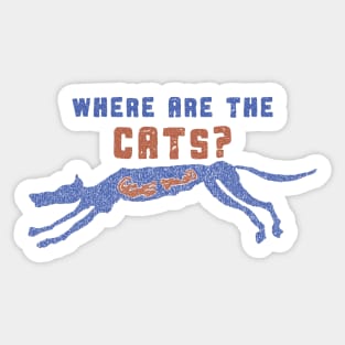 Where are the cats? Sticker